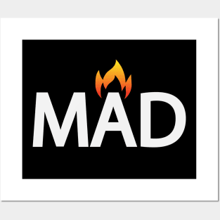 Mad being mad artistic typographic logo Posters and Art